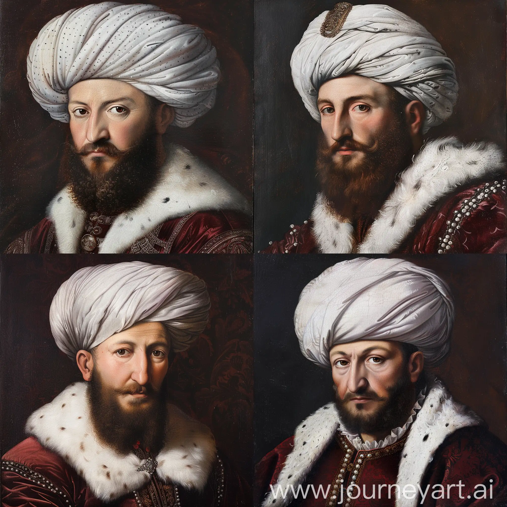 Portrait-of-Sultan-Mehmed-II-in-Traditional-Ottoman-Attire