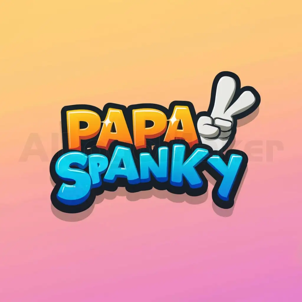 a logo design,with the text "PapaSpanky", main symbol:Spanking,Moderate,be used in Entertainment industry,clear background