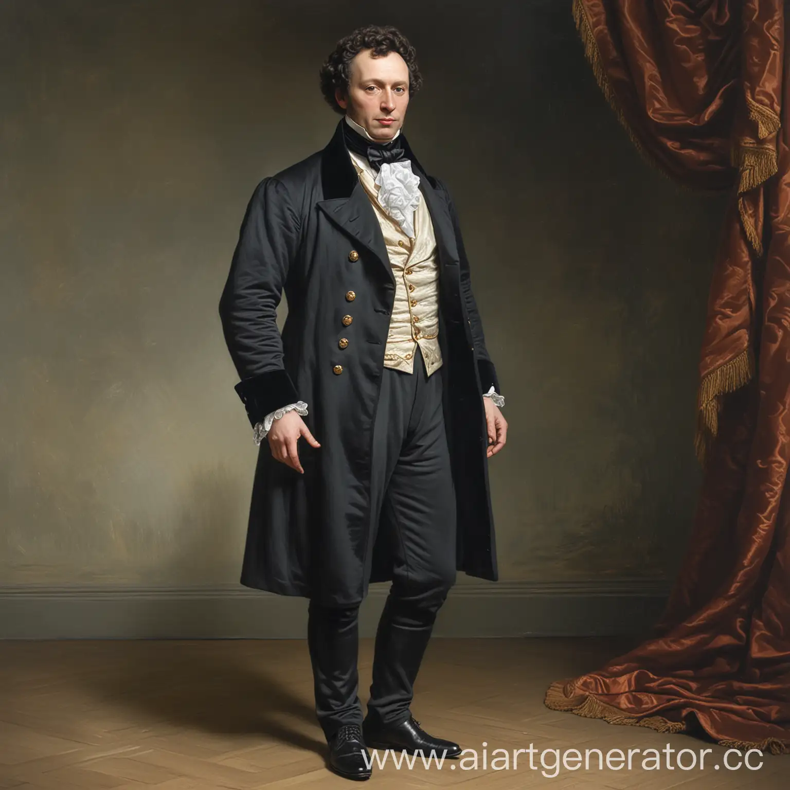 FullLength-Portrait-of-Pushkin-in-Majestic-Regalia