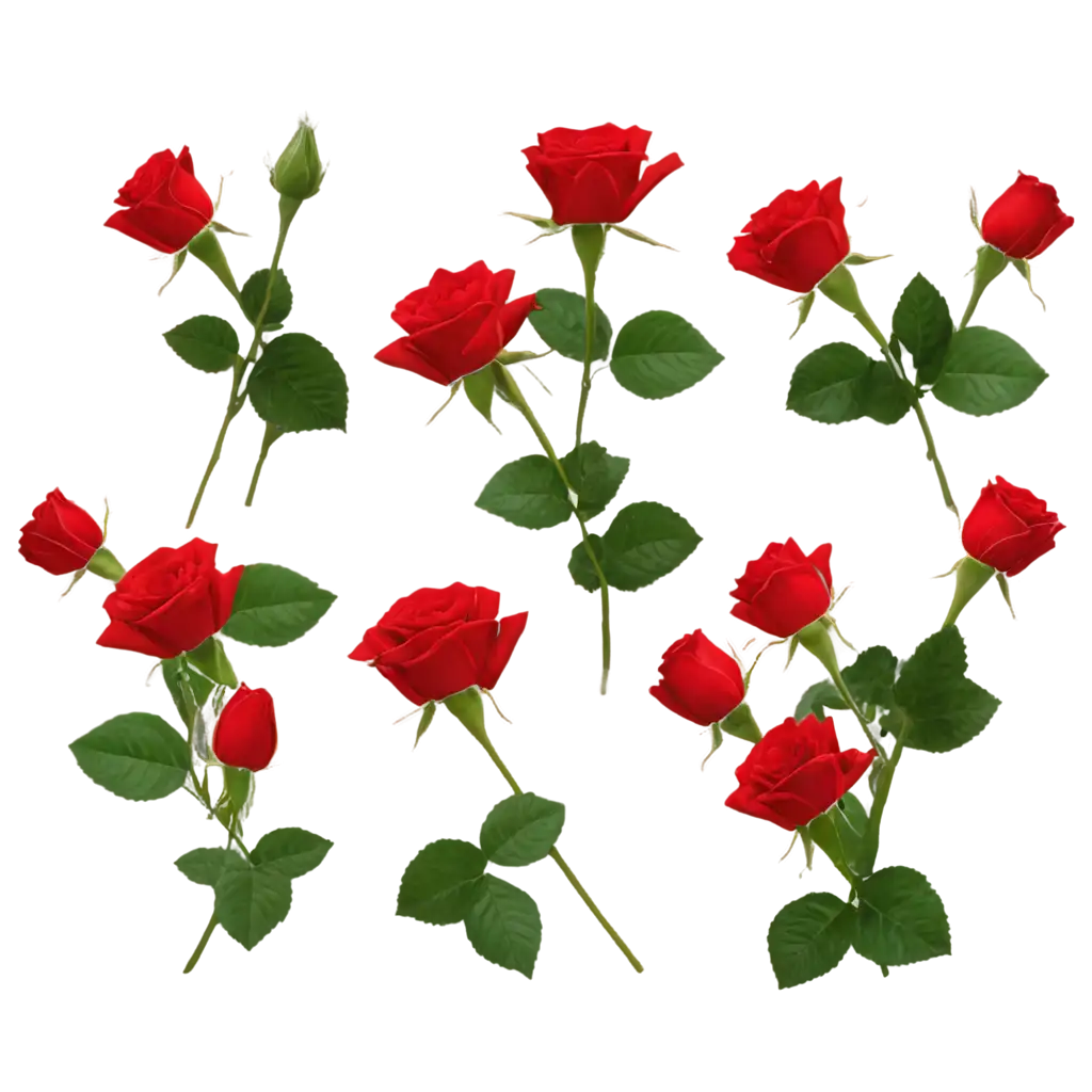 Vibrant-Red-Roses-PNG-Captivating-Floral-Art-for-Digital-and-Print-Media