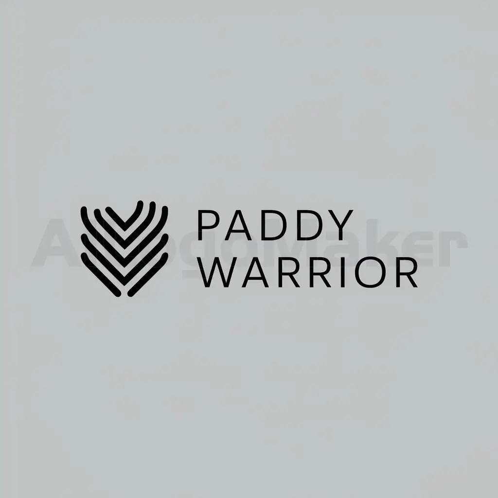 a logo design,with the text "paddy warrior", main symbol:paddy,Minimalistic,be used in Others industry,clear background