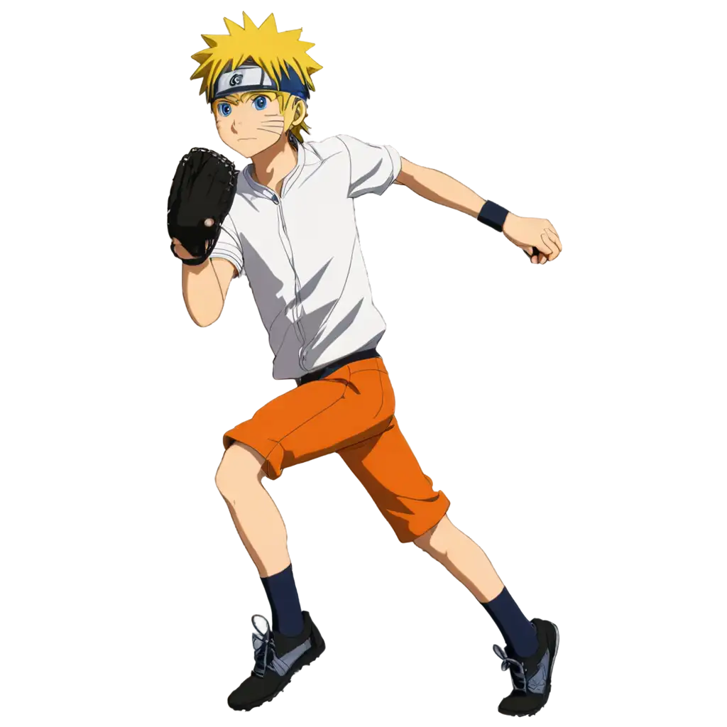 naruto playing baseball, homerun