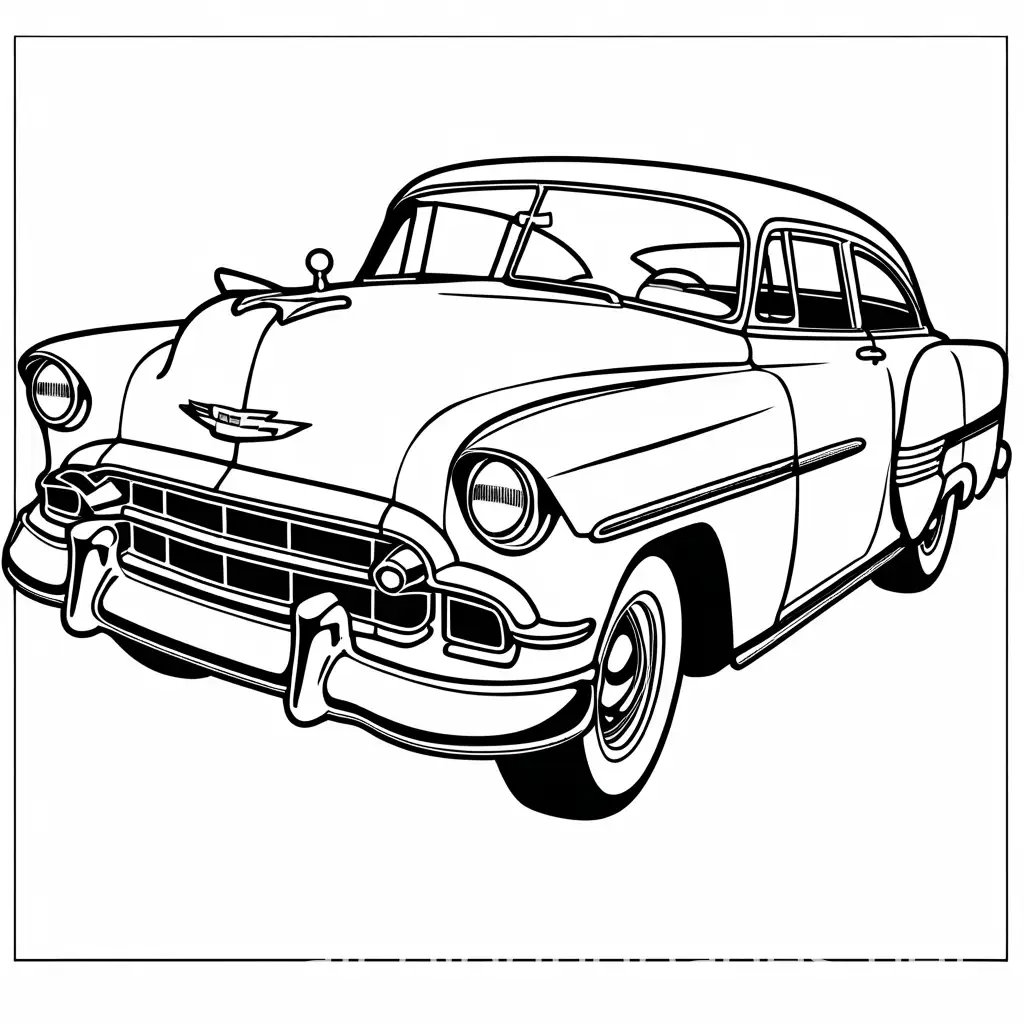 1950s-Chevrolet-Coloring-Page-with-Simple-Line-Art-on-White-Background