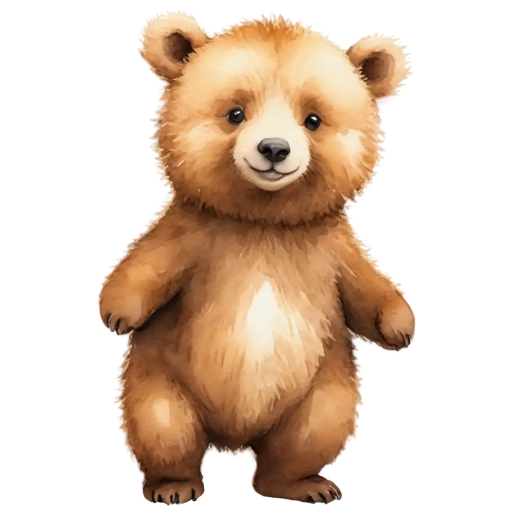 Adorable-Bear-Watercolor-PNG-Captivating-Art-for-Digital-Platforms