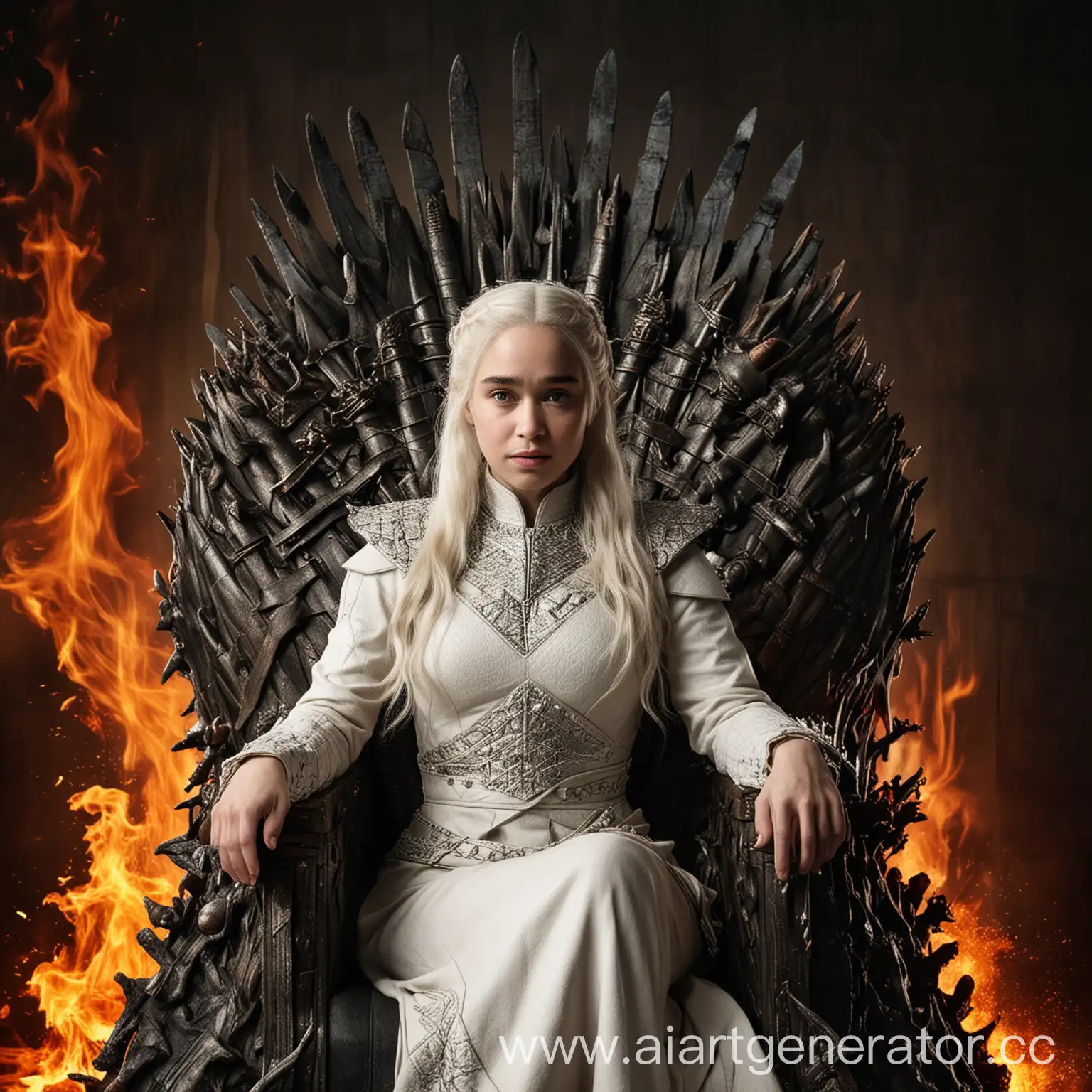 daenerys targaryen emilia clarke iron throne dragon fire