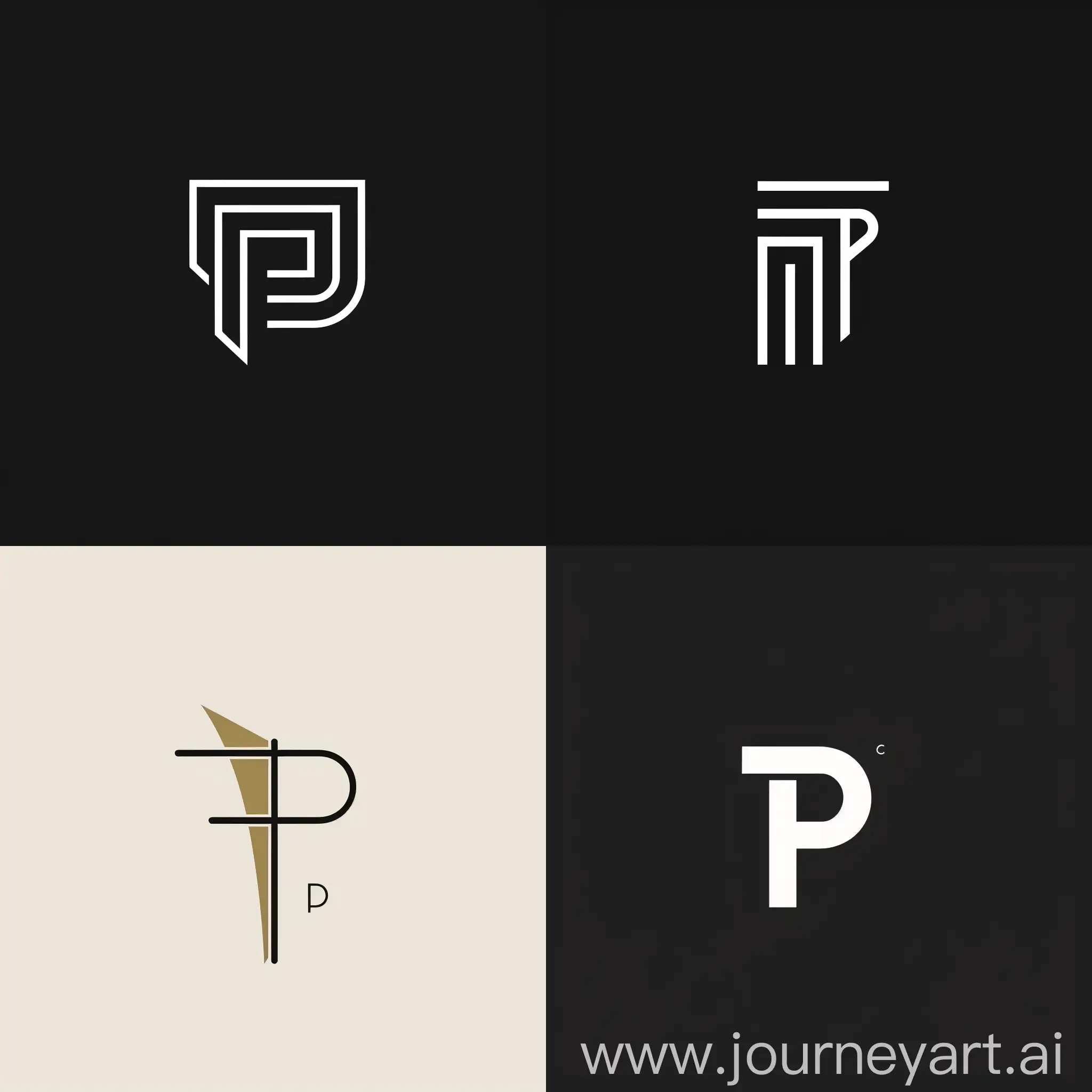 a minimalistic logo associated with a virtual passport. The logo must contain the letter P.