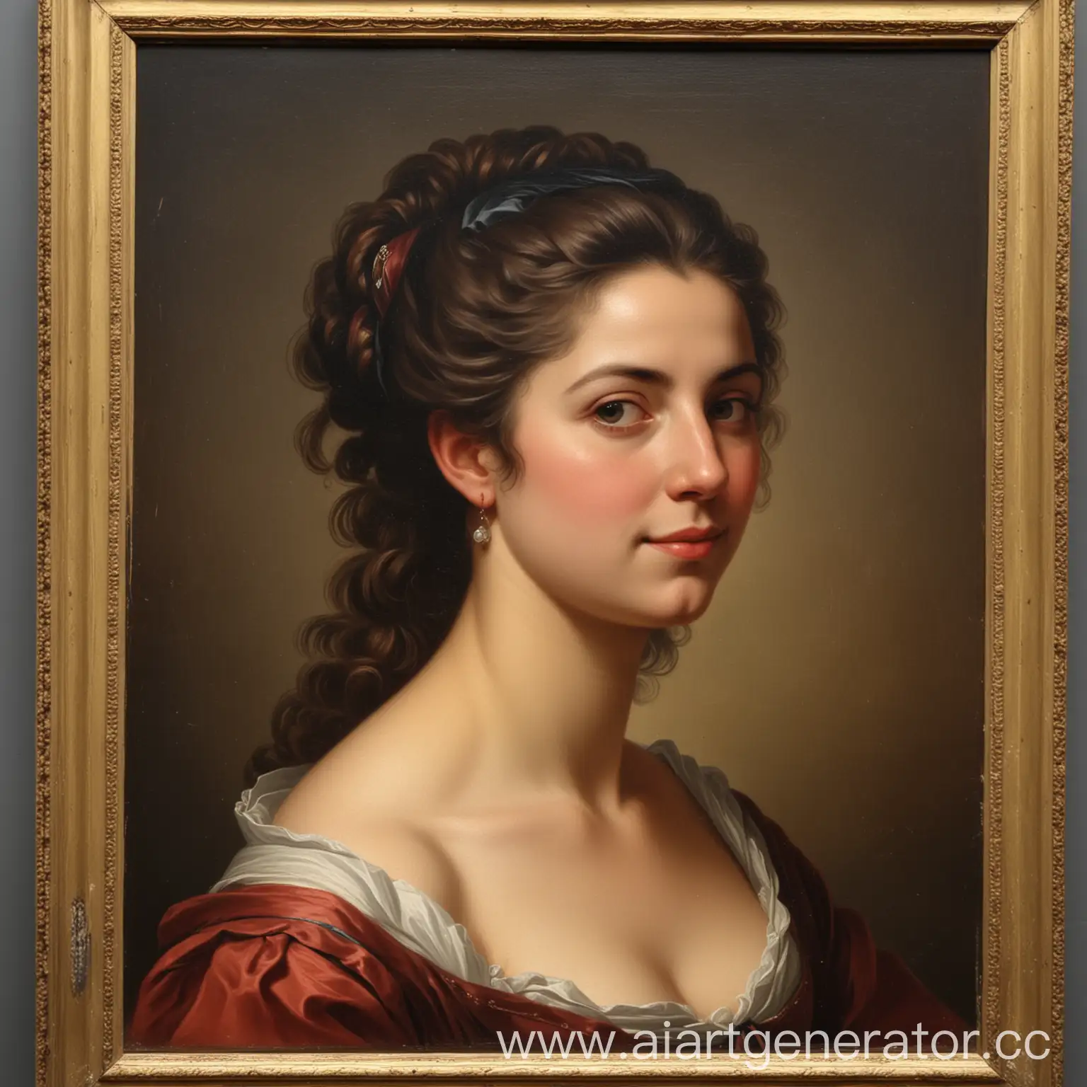 картина портрет маслом женщина италия 18 век