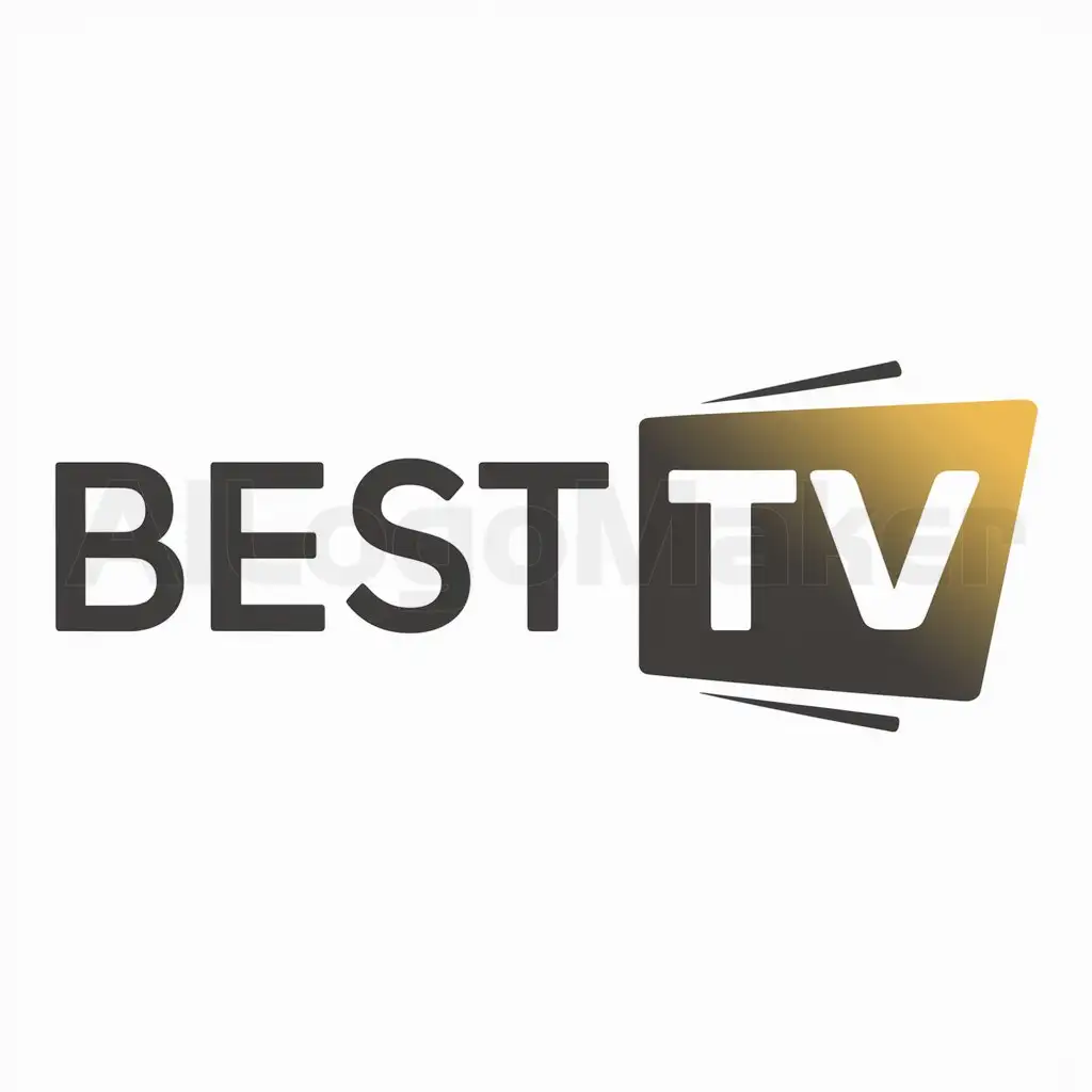 a logo design,with the text "Best TV", main symbol:tv,Moderate,be used in Entertainment industry,clear background