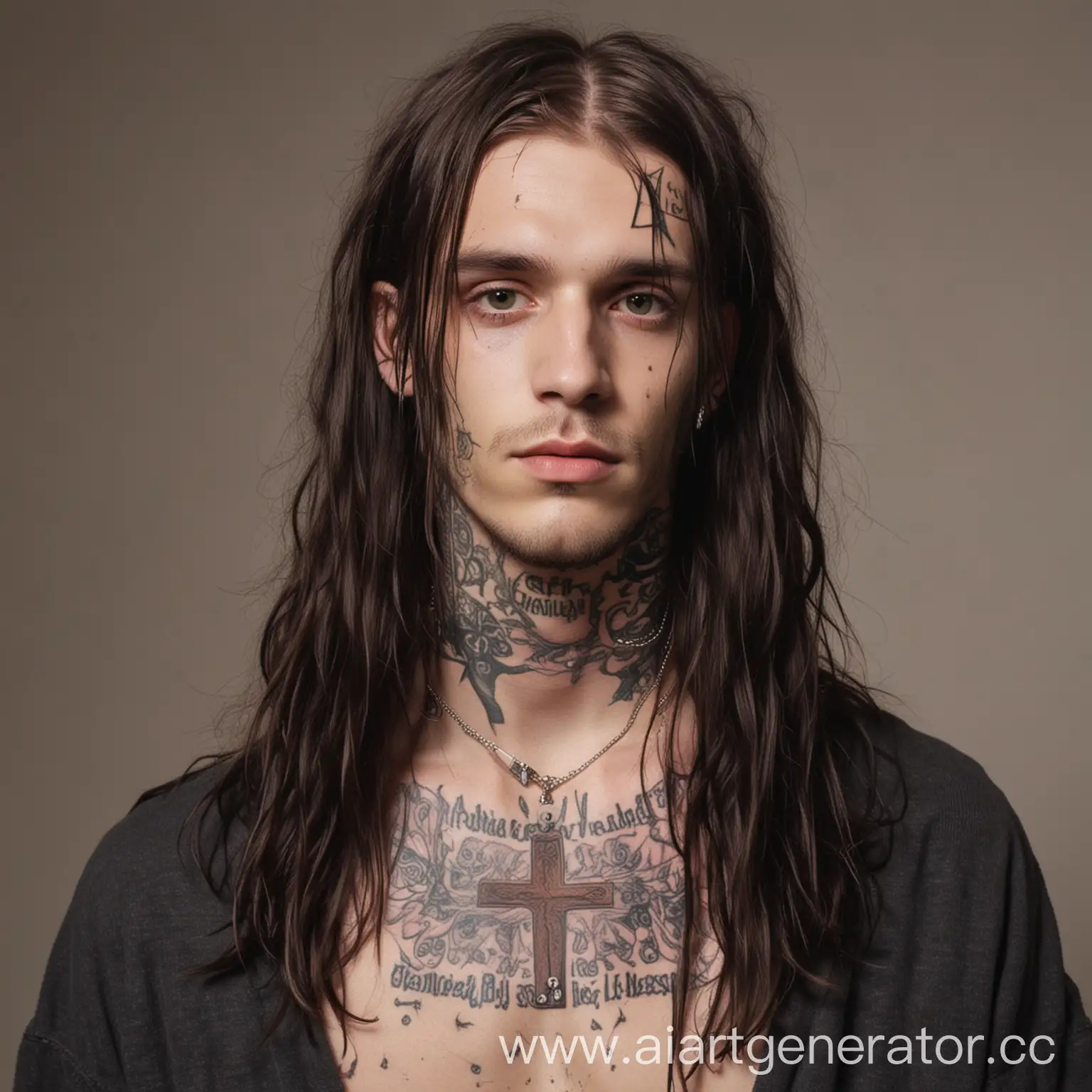Celebrity-Transformation-Lil-Peep-Portrayed-as-Jesus-with-Long-Hair