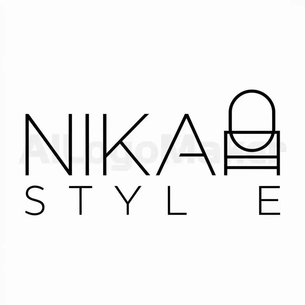 a logo design,with the text "Nika Style", main symbol:Furniture,Minimalistic,be used in Others industry,clear background