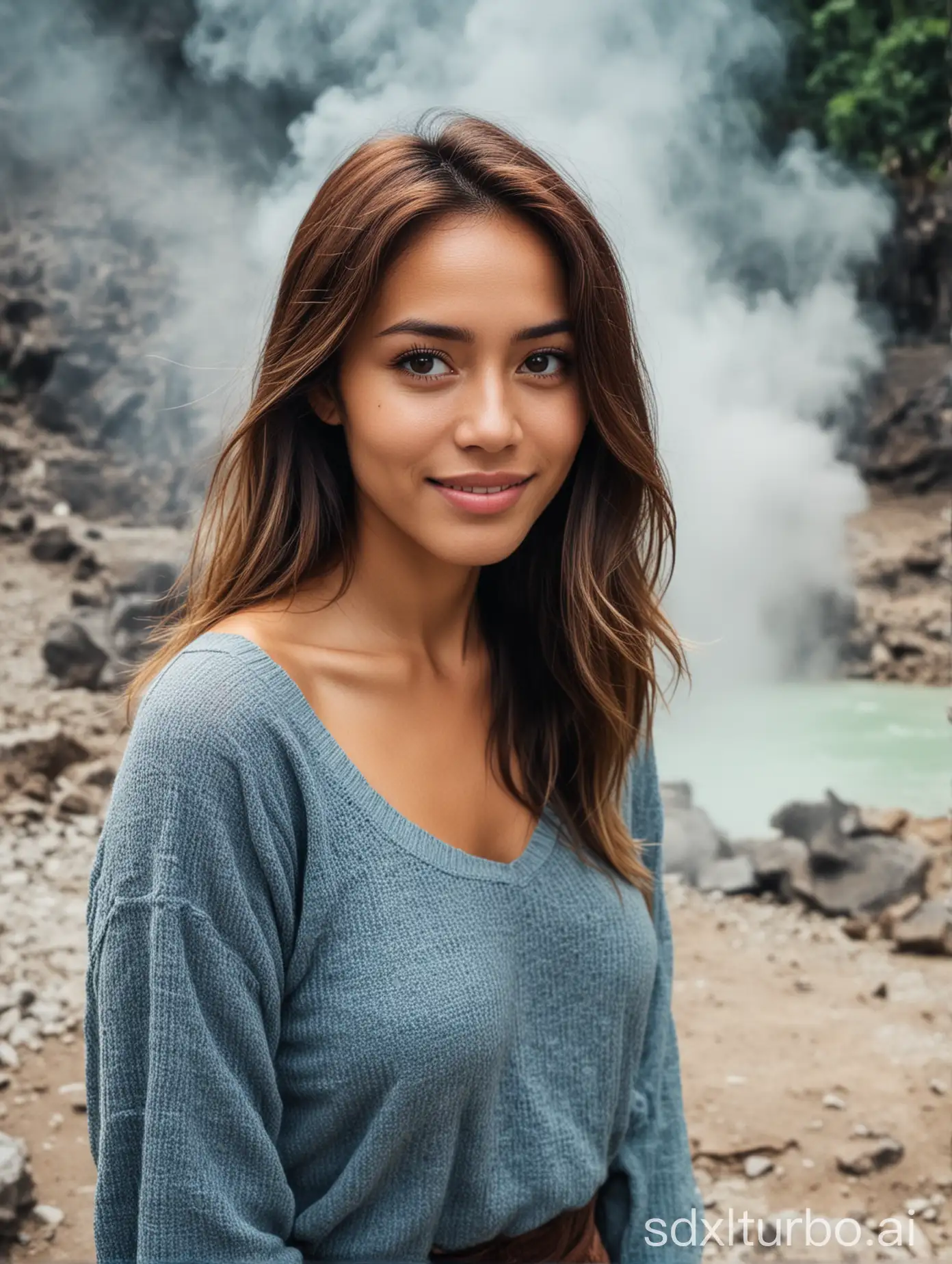 Woman-with-Medium-Brown-Hair-at-Kawah-Ijen-Volcano-Crater-Lake