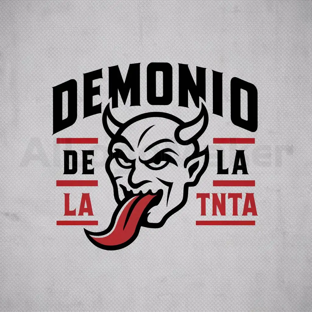 a logo design,with the text "demonio de la tinta", main symbol:diablo con lengua,Moderate,clear background
