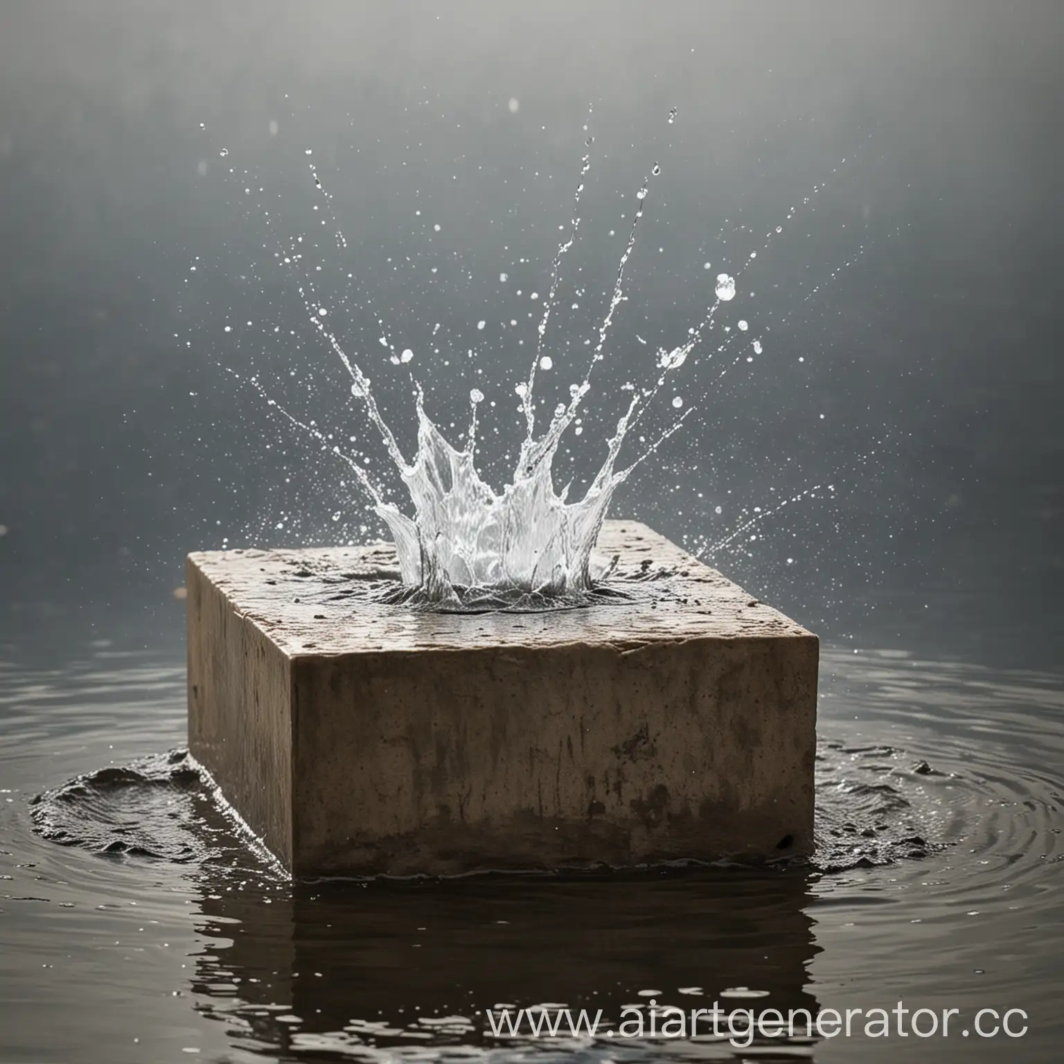 Water-Splashes-on-Pedestal-Dynamic-Fountain-Sculpture