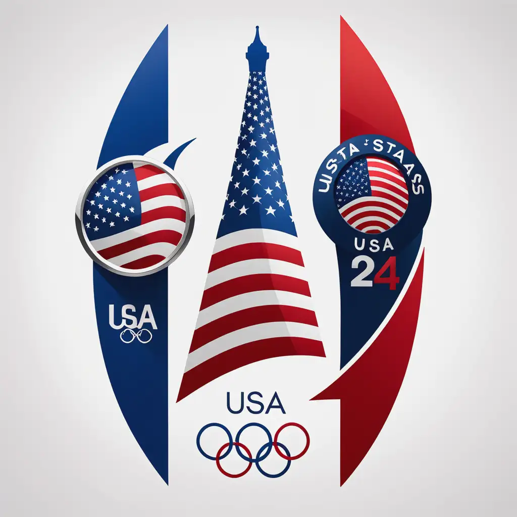 Patriotic USA Insignia Design for 24 Paris Olympics