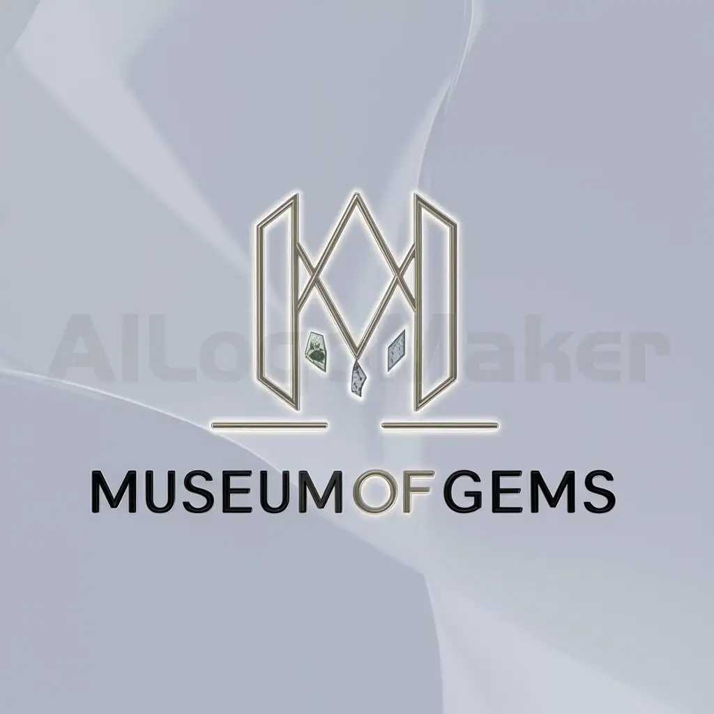 a logo design,with the text "MuseumOfGems", main symbol:Minerals, crystal,Minimalistic,be used in Entertainment industry,clear background