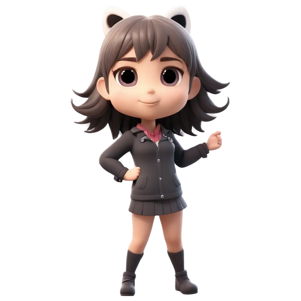 Adorable-3D-Chibi-Girl-PNG-Captivating-Cute-Character-Illustration