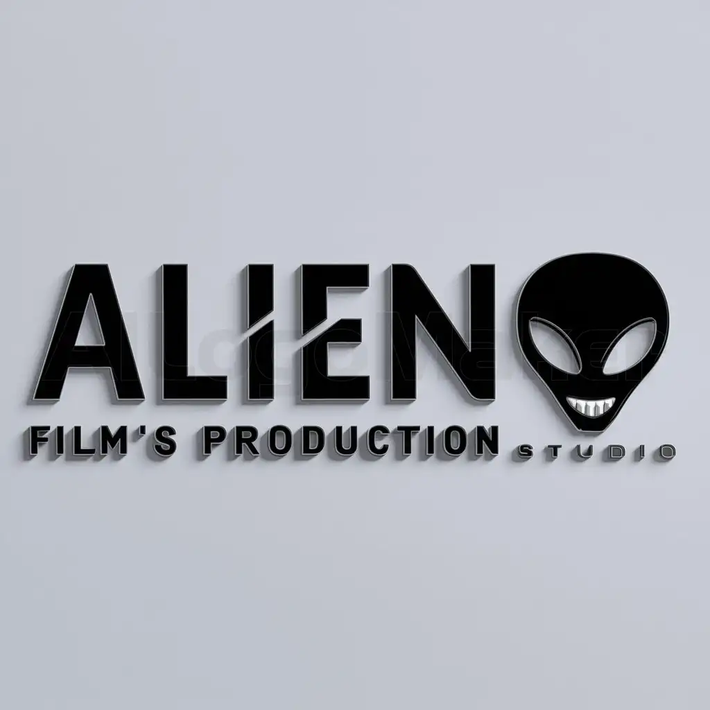 LOGO-Design-for-Alien-Films-Production-Futuristic-Font-with-Extraterrestrial-Silhouette