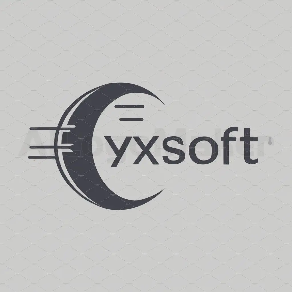 a logo design,with the text "YXSoft", main symbol:moon,Moderate,be used in Internet industry,clear background