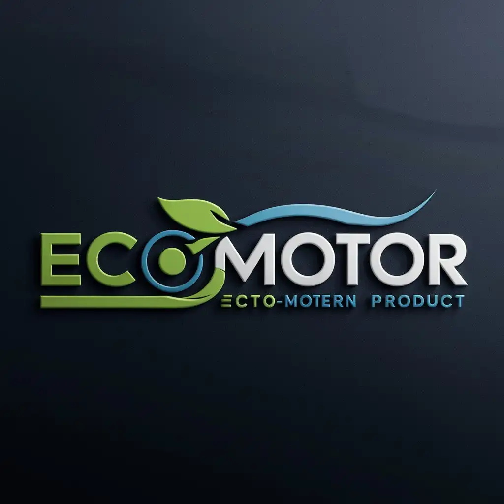 EcoMotor Logo Design for Motor and EcoFriendly Products