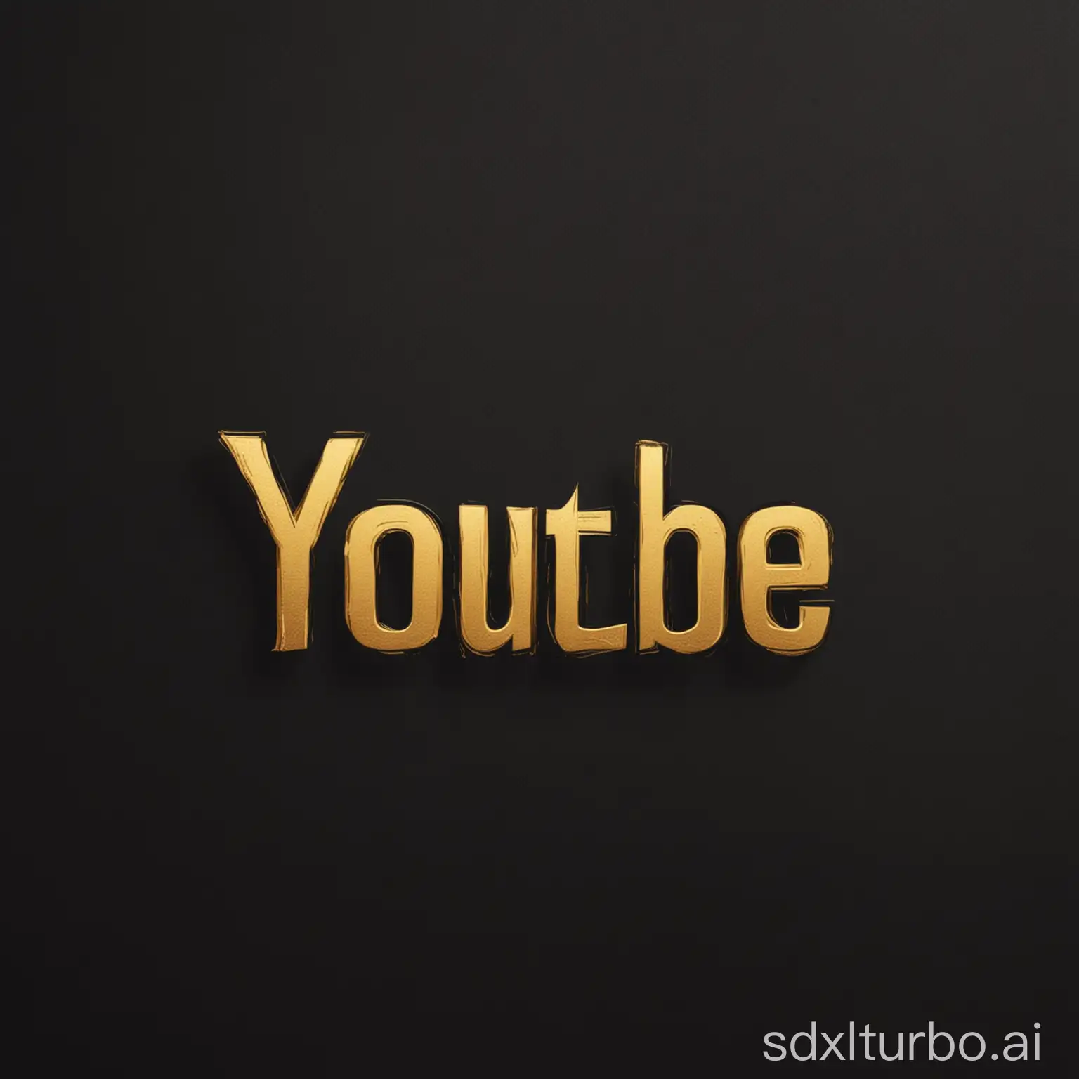 Create a logo a YouTube brand that deals with practical adult education. The colours included are black and gold. It should be simple and engaging