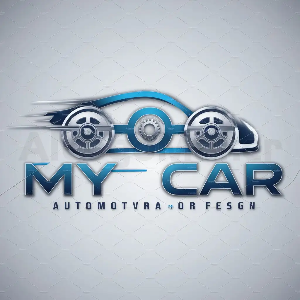 a logo design,with the text "My Car", main symbol:symbols of machine,Moderate,be used in Automotive industry,clear background
