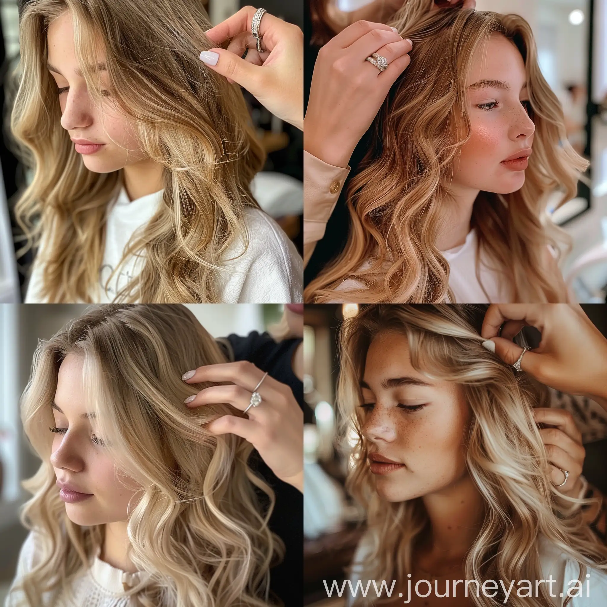 Teenage-Girl-with-Blonde-Wavy-Hair-Getting-Stylish-Hairdo-at-Salon