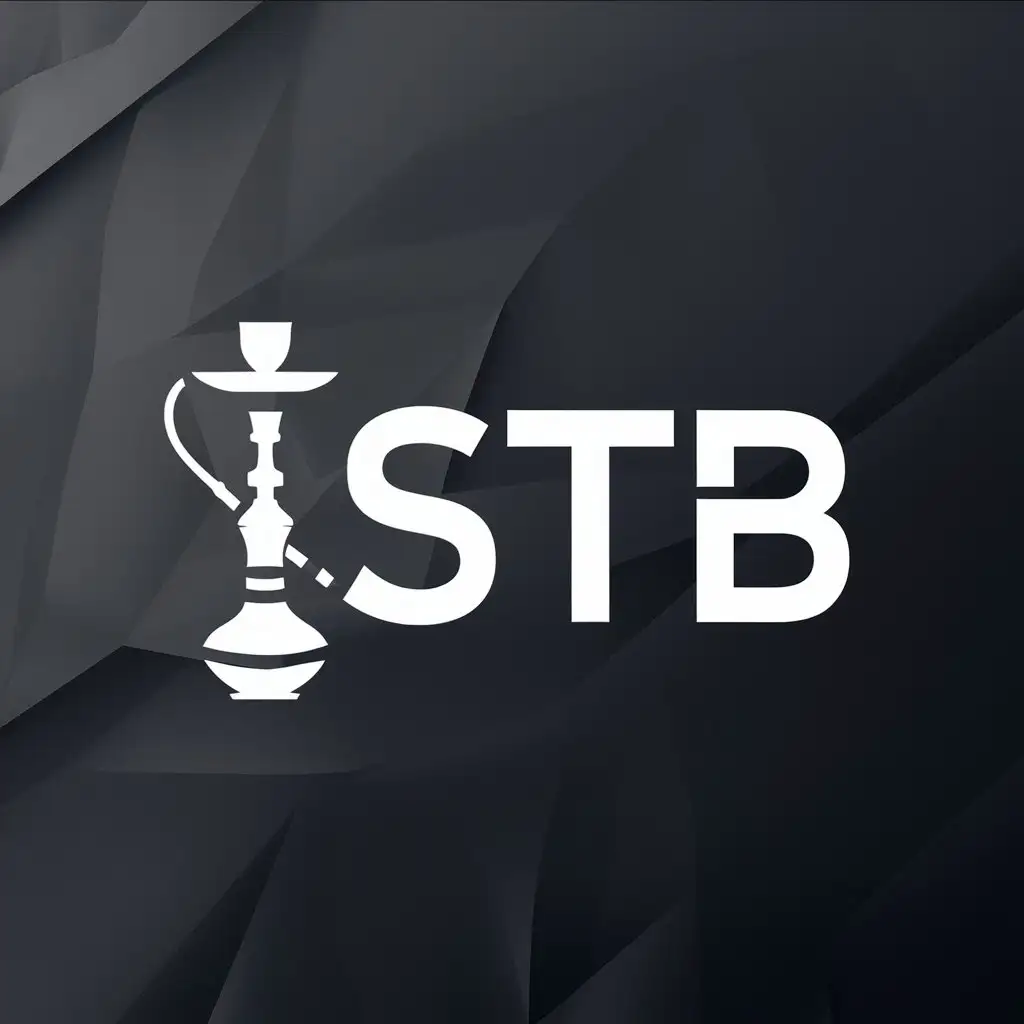 a logo design,with the text "STB", main symbol:Hookah,Moderate,clear background