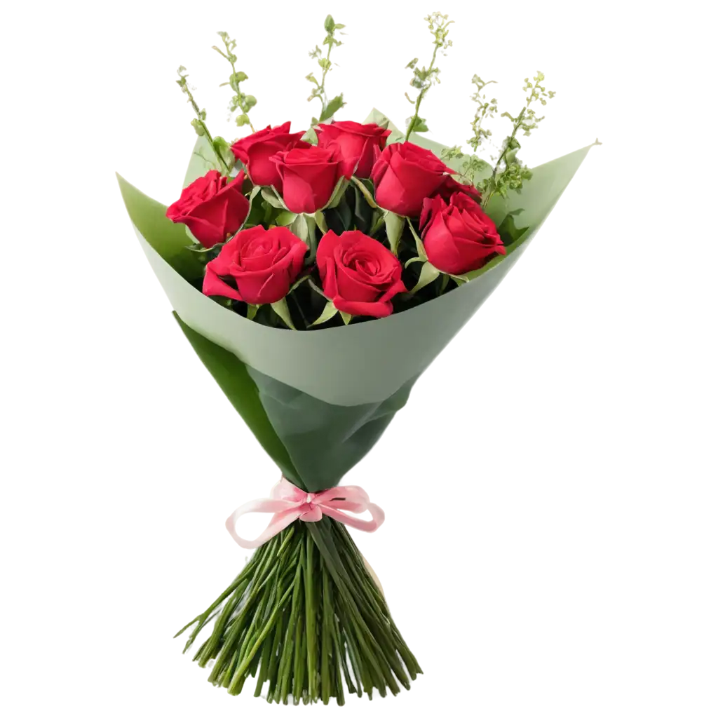 Exquisite-PNG-Image-A-Bouquet-of-Roses-Blooming-with-Vibrant-Colors