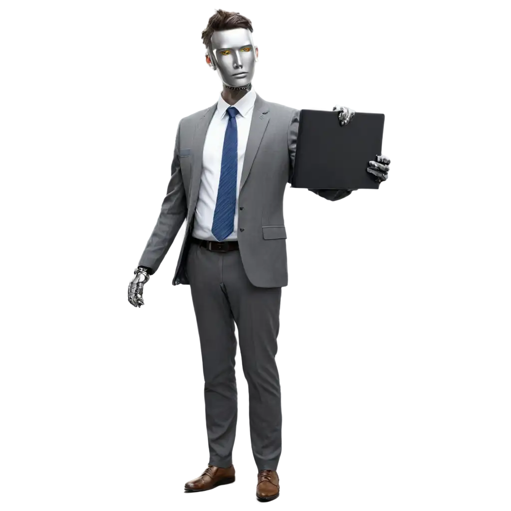 HighQuality-PNG-Image-of-a-Robot-Businessman-Enhance-Your-Content-with-a-Professional-PNG-Illustration