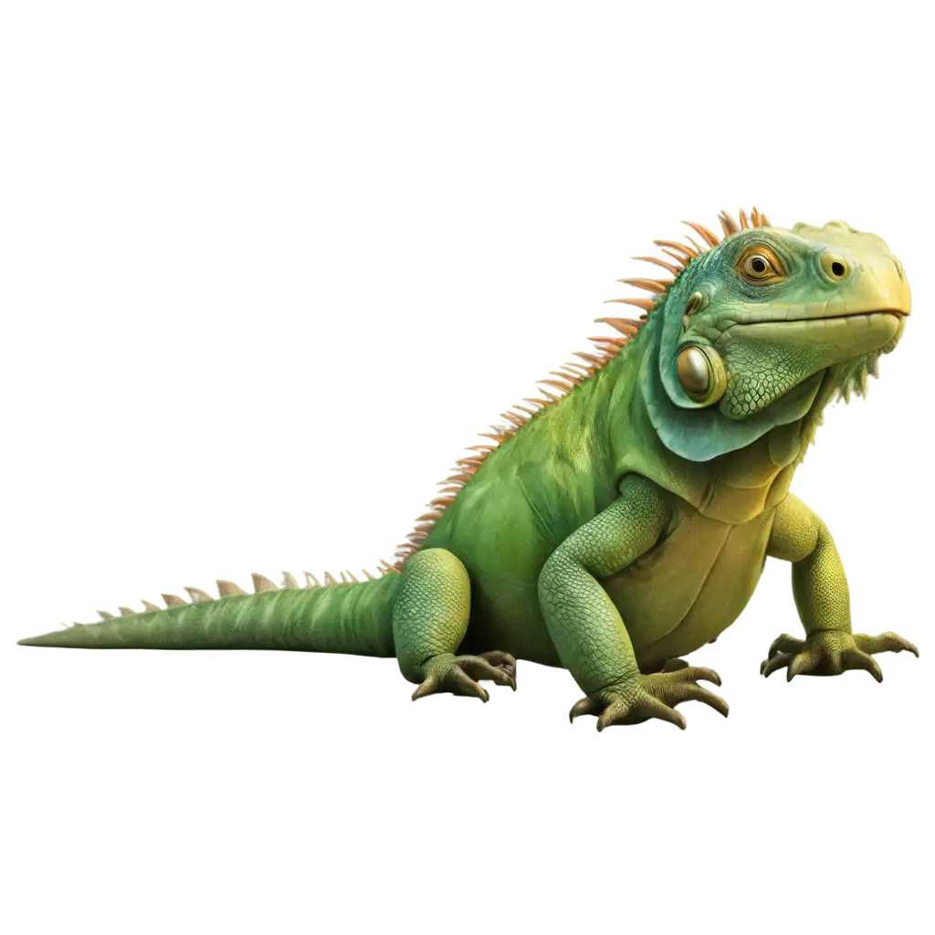 Realistic-Cartoon-Iguana-PNG-Image-Enhance-Your-Visual-Content-with-Vivid-Detail