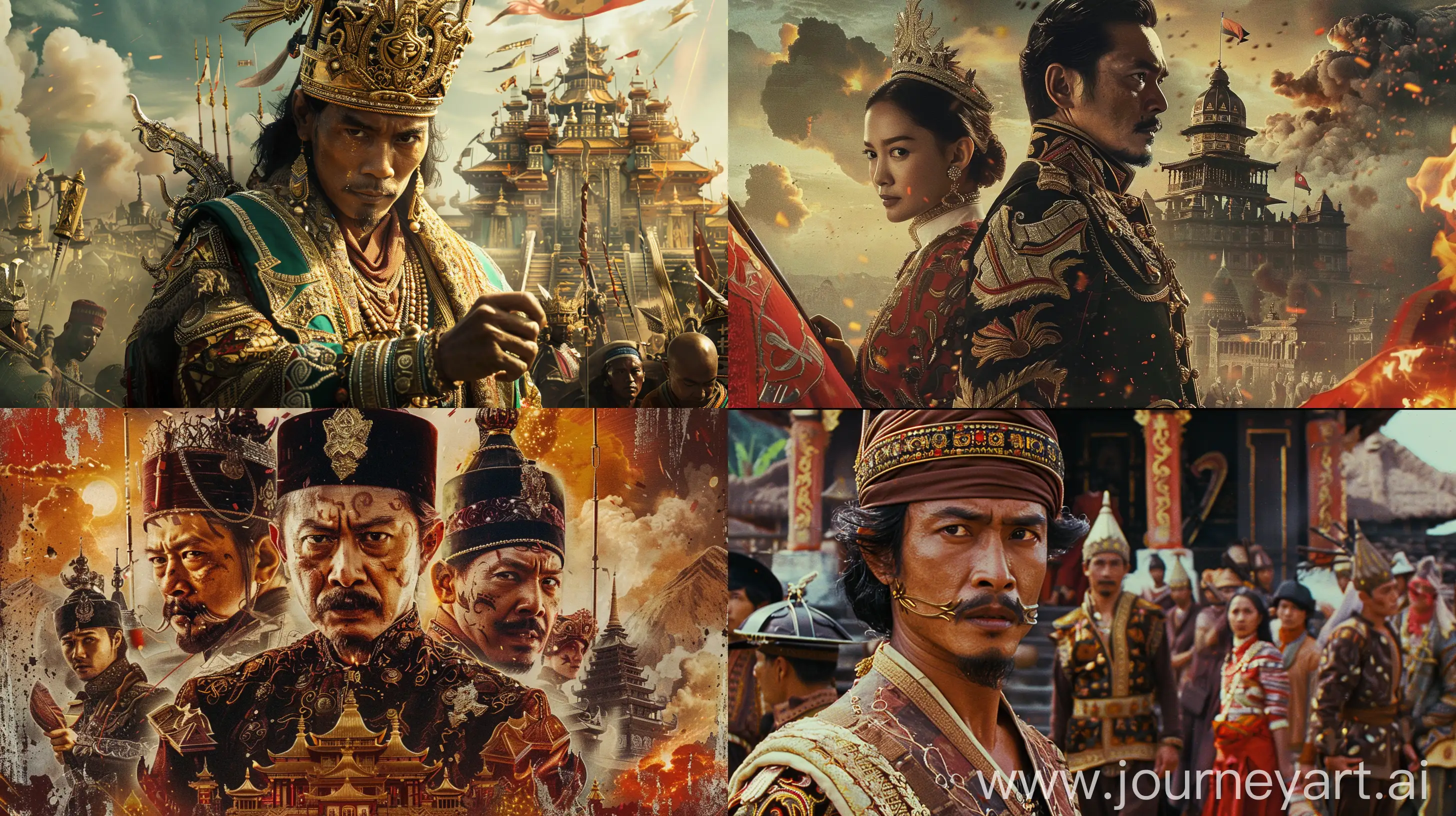 Movie indonesia poster : mataram sultanate, nice detail, -- v6 --ar 16:9