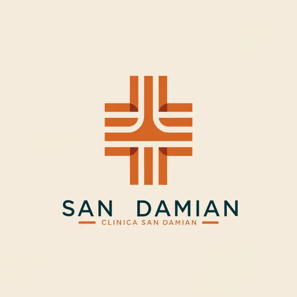 a logo design,with the text "SAN DAMIAN", main symbol:Clinica san Damian,Moderate,be used in Others industry,clear background