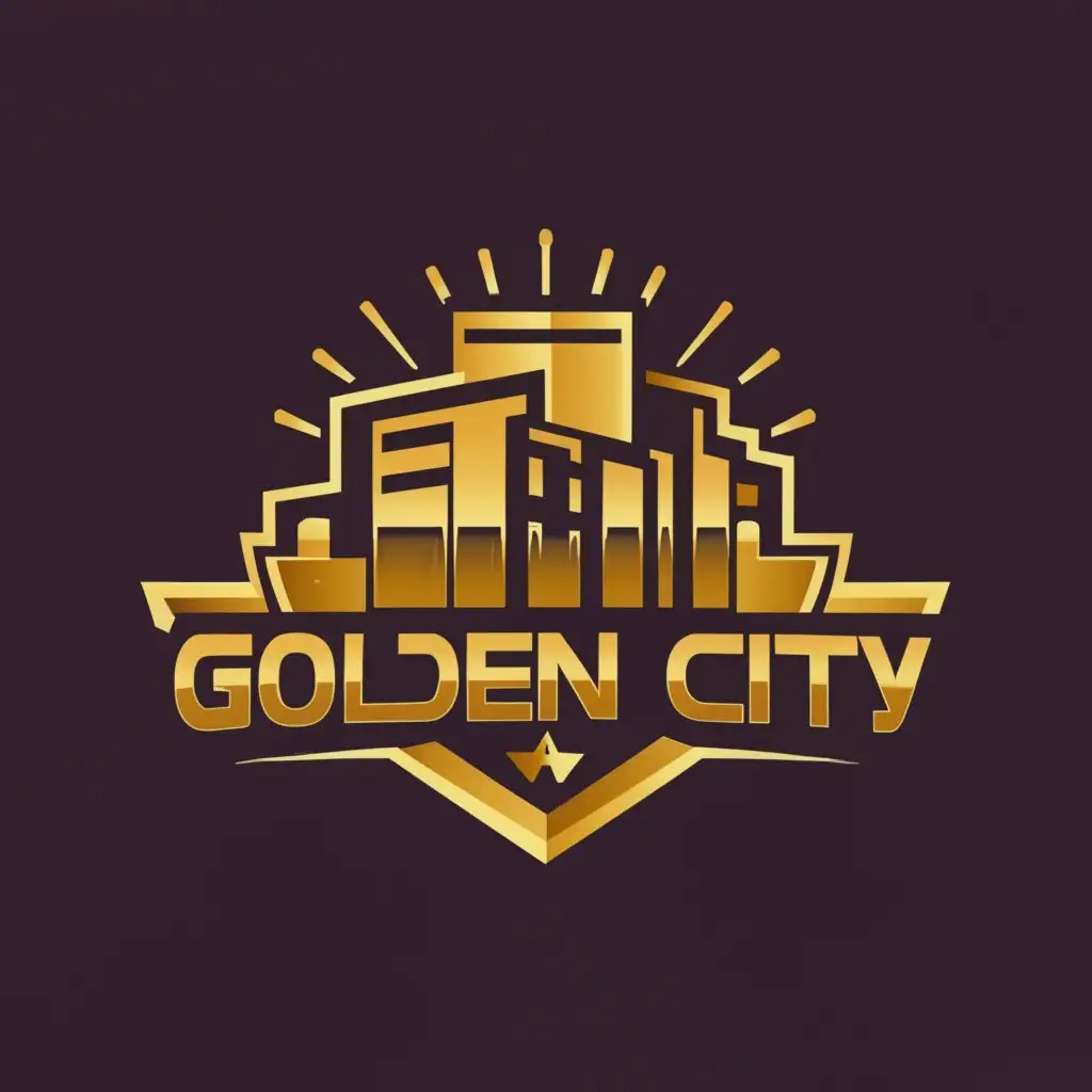 a logo design,with the text "golden city", main symbol:golden city,Moderate,be used in games industry,clear background