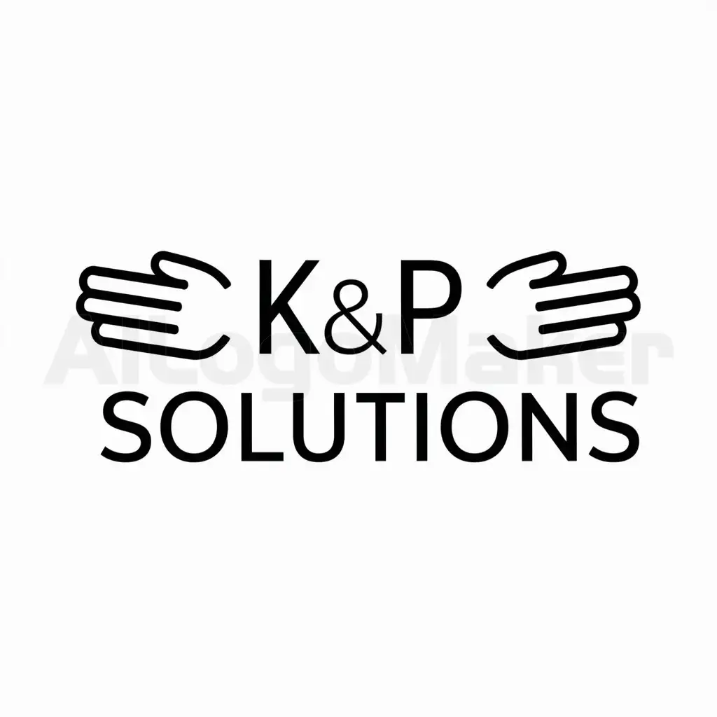 a logo design,with the text "K&P Solutions", main symbol:don manos estrechadas,Moderate,be used in ecommerce industry,clear background