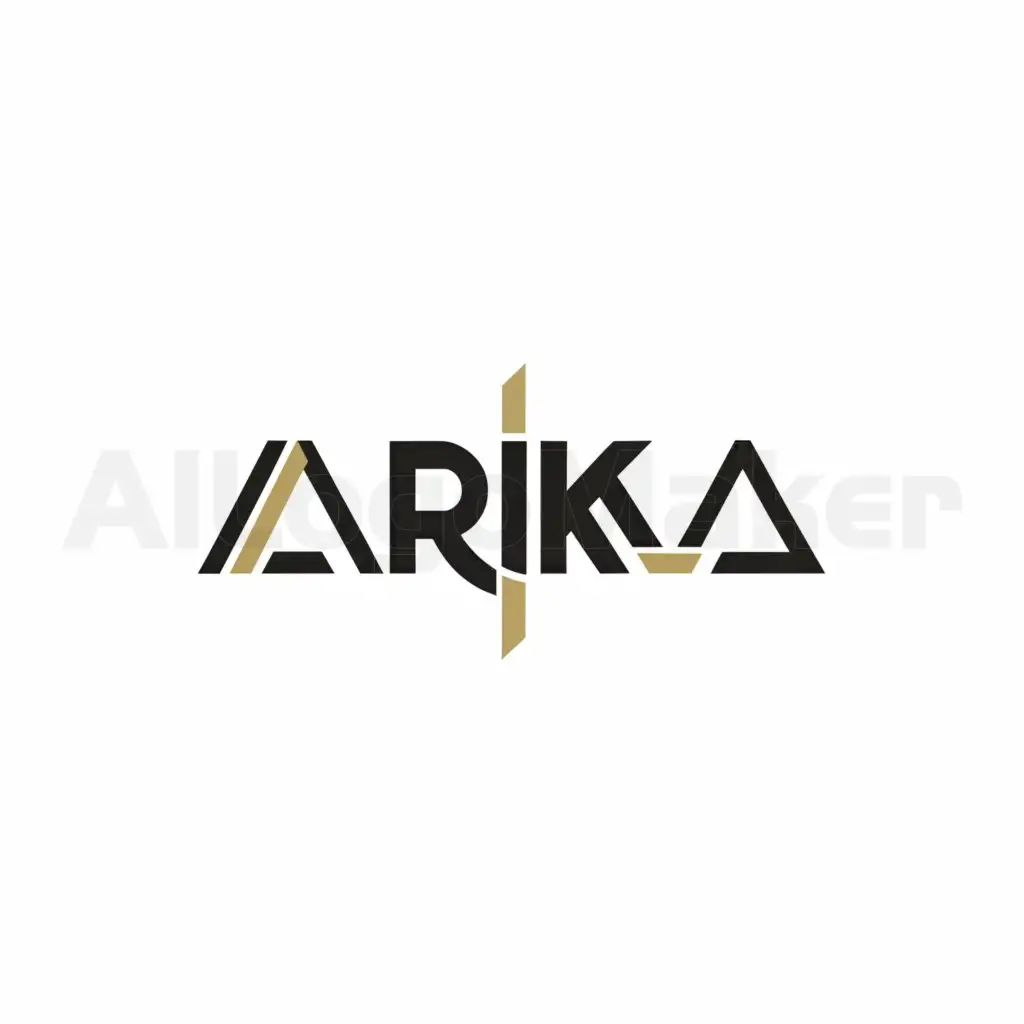 a logo design,with the text "ARIKA
ARIKA", main symbol:ARIKA,Minimalistic,be used in Furniture industry,clear background