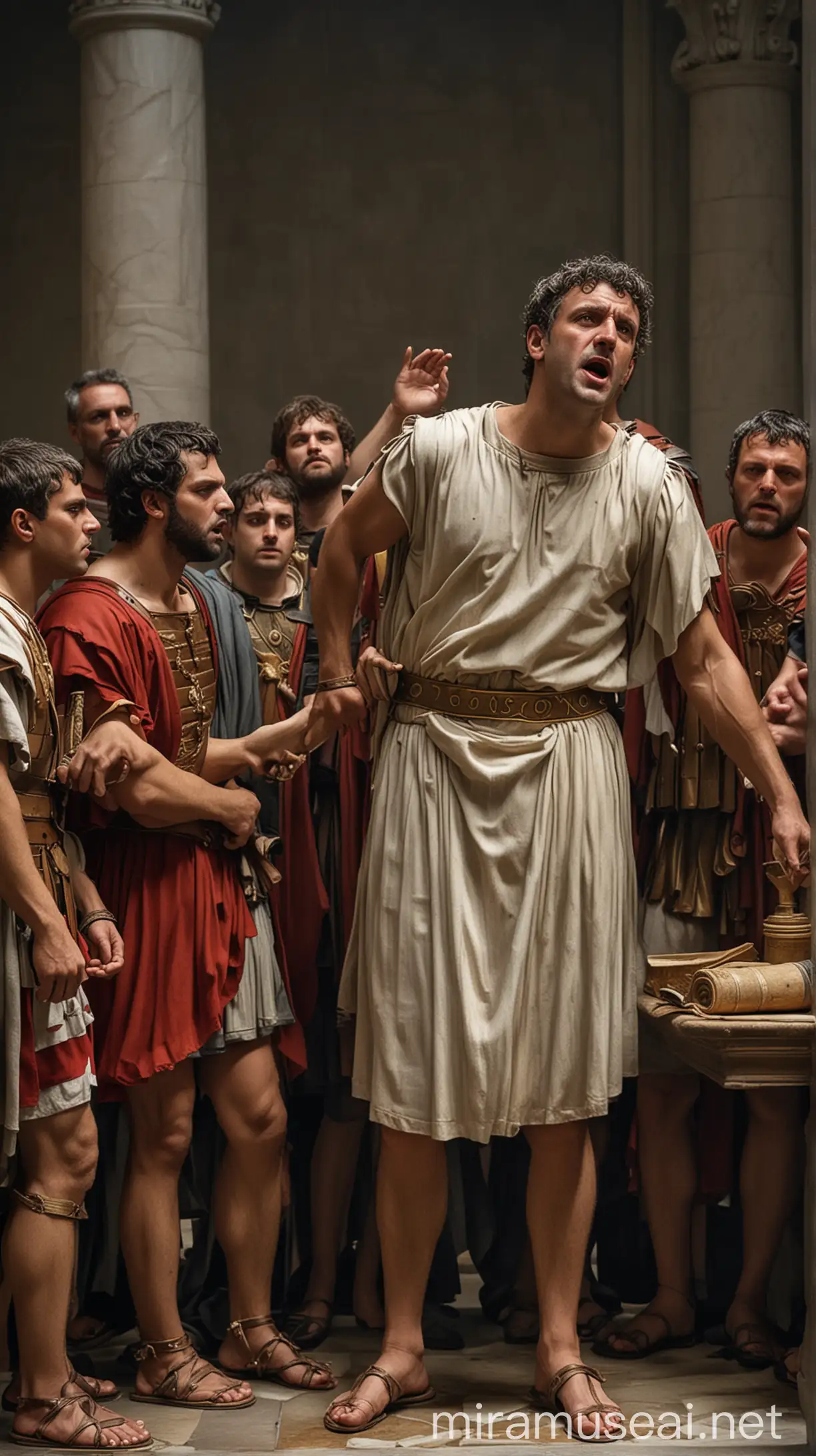 Gallio the Stoic Roman Judge Witnessing Sosthenes Beating