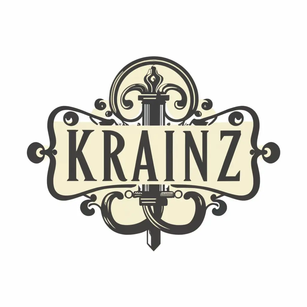a logo design,with the text "KRAINZ", main symbol:antiqueart. ,Moderate,be used in Retail industry,clear background