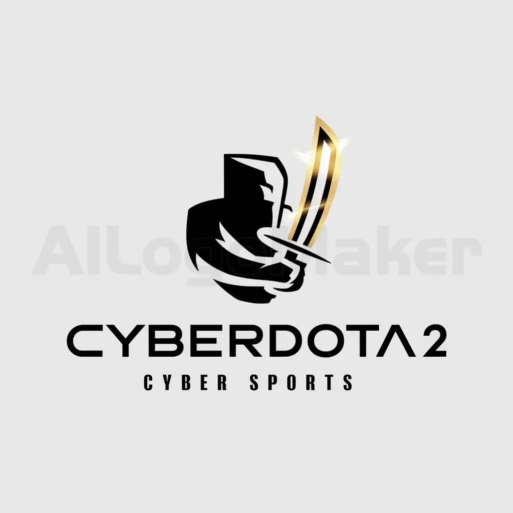 LOGO-Design-For-CyberDota2-Minimalistic-Logo-for-Cyber-Sport-Dota-2-Game