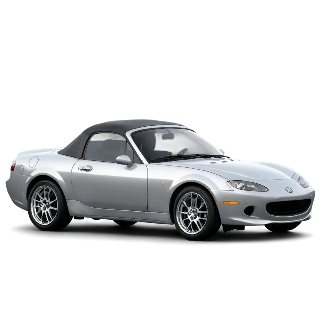 Silver-2003-Miata-Cartoon-PNG-A-Stylish-Miniature-Representation