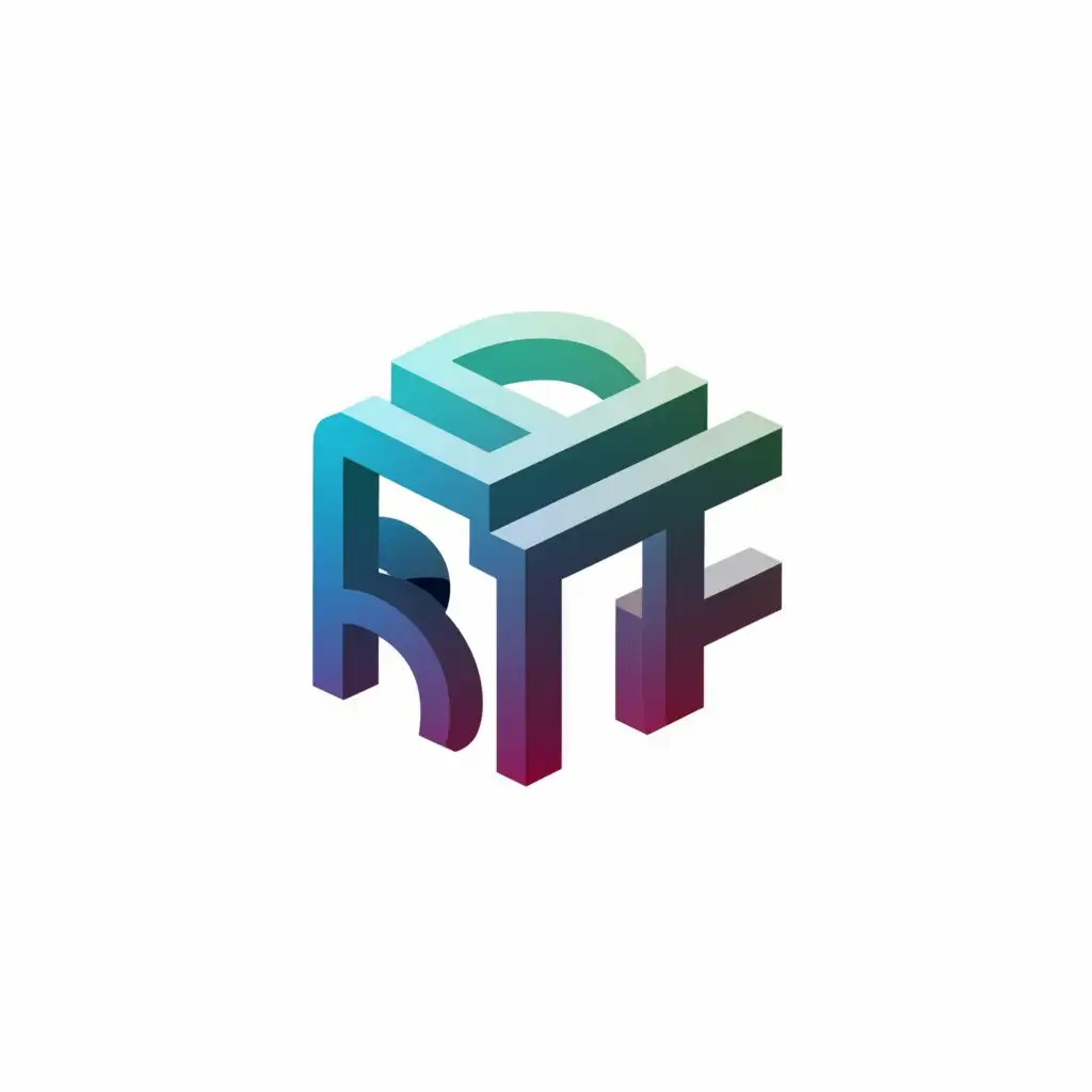 a logo design,with the text "rtf", main symbol:r,Moderate,be used in Technology industry,clear background
