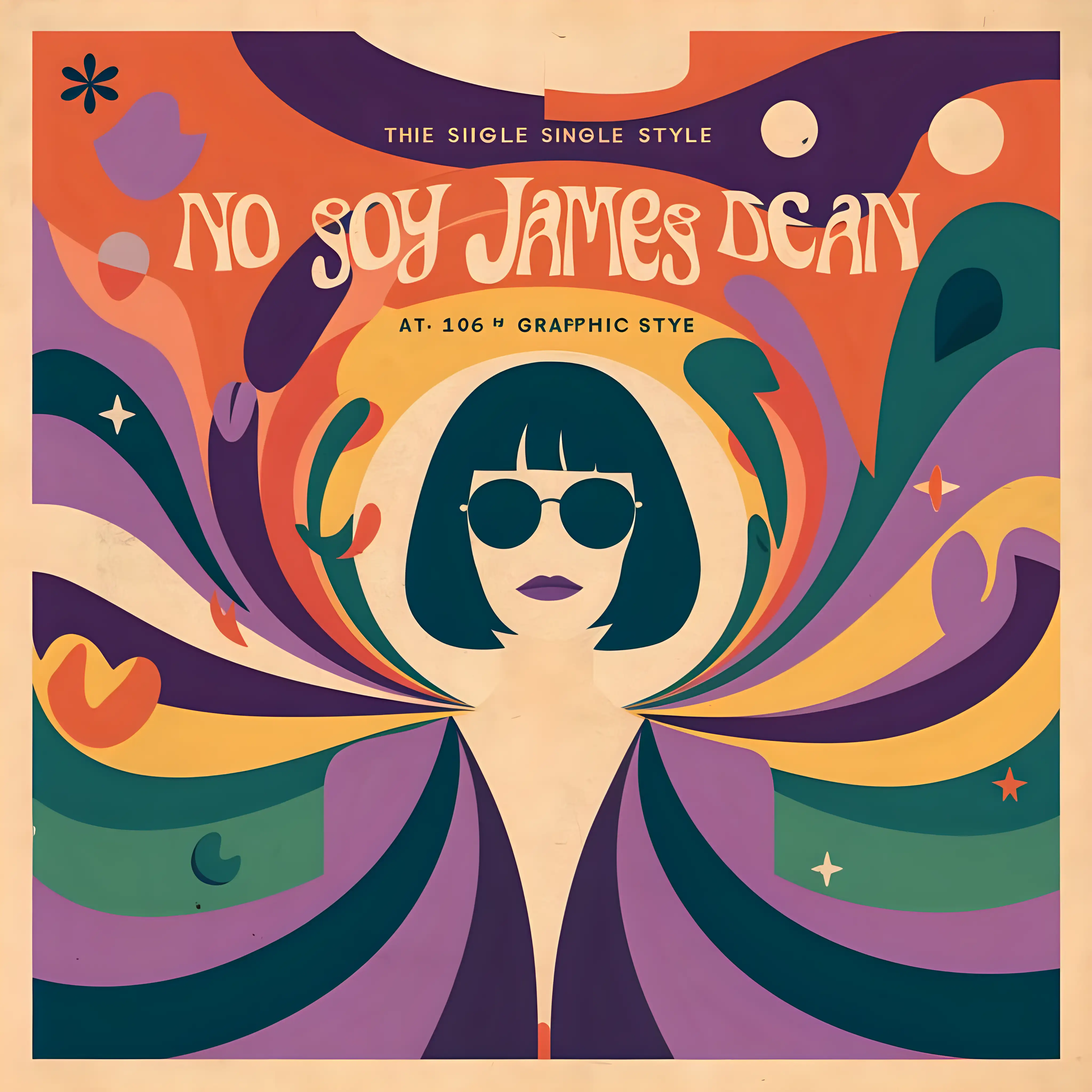 Psychedelic 1960s Style Cover No Soy James Dean