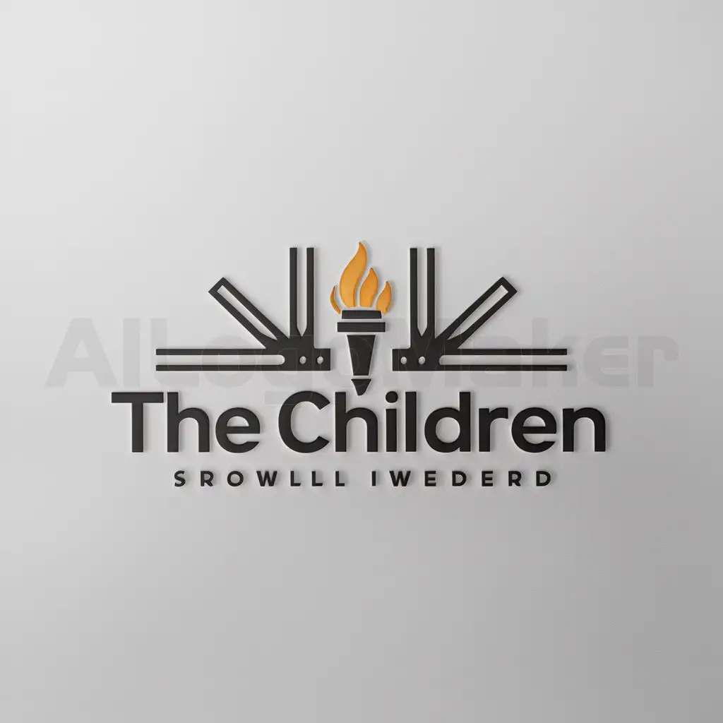 a logo design,with the text "the children", main symbol:Welder, iron, beams,Minimalistic,be used in Others industry,clear background