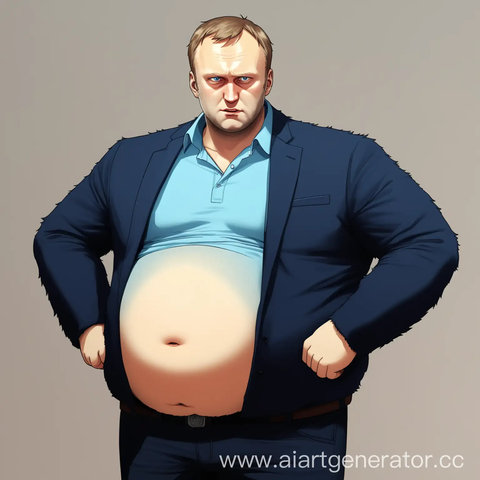 Political-Activist-Alexei-Navalny-as-a-Portly-Anthropomorphic-Creature