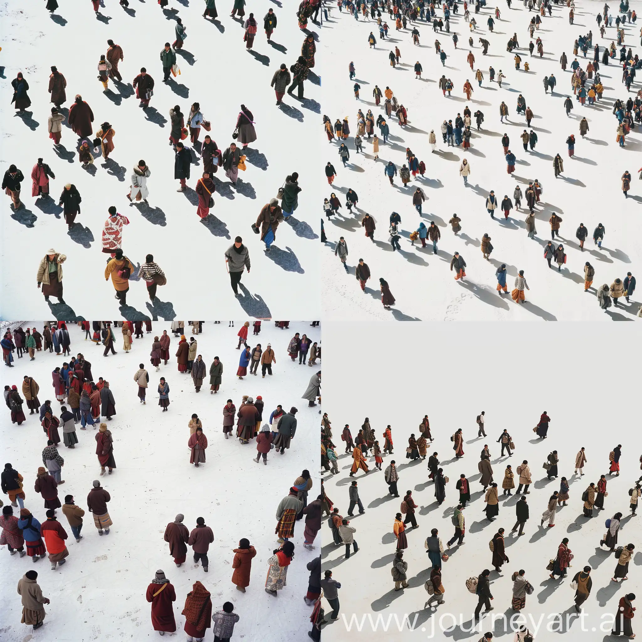 Crowd-Gathering-in-Tibetan-Style-on-Plain-Ground