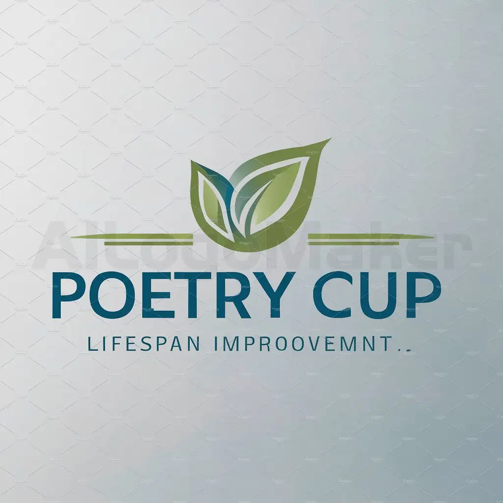 a logo design,with the text "poetry cup lifespan improvement", main symbol:healthy living,Moderate,be used in Sports Fitness industry,clear background