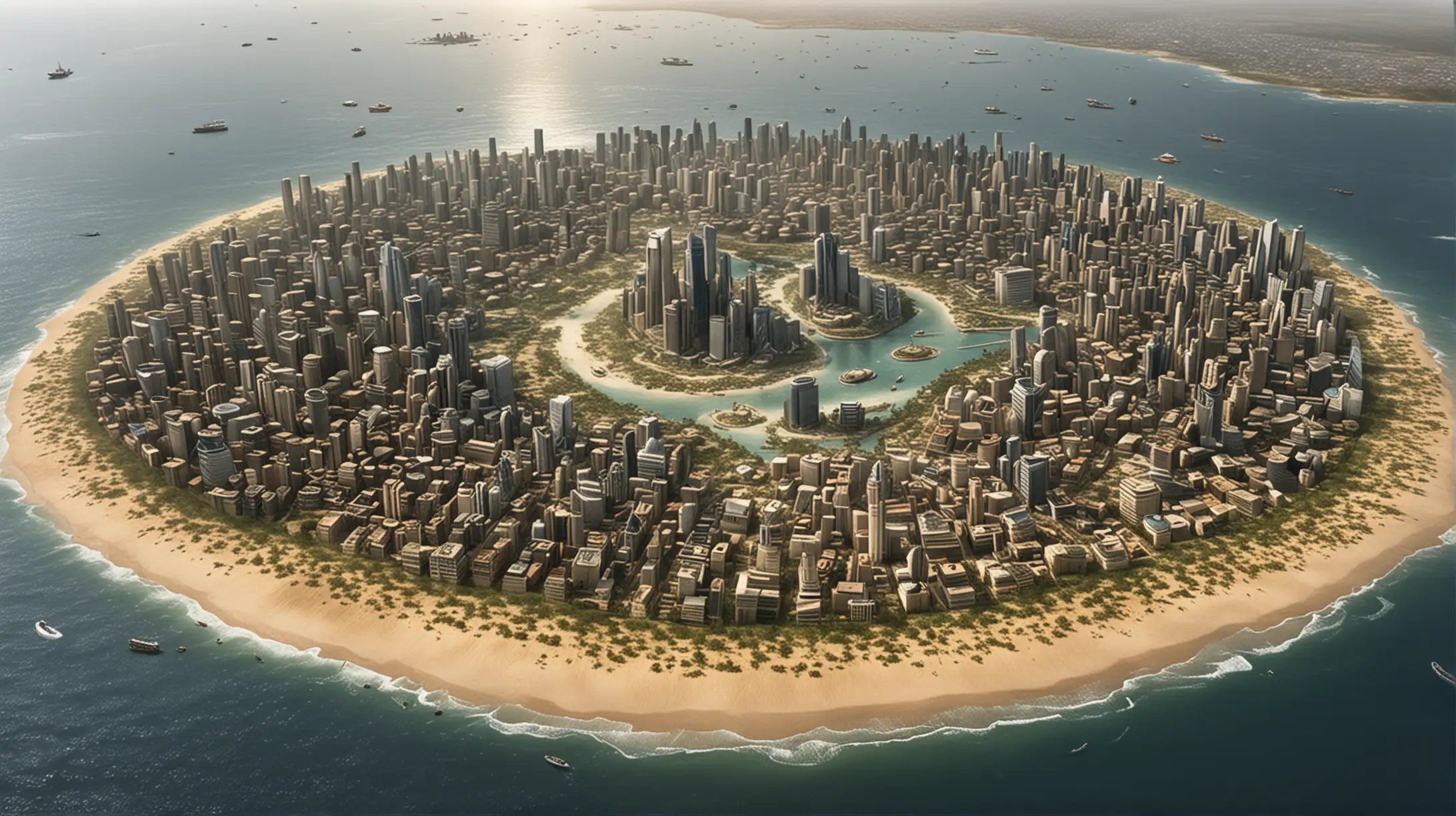 ARTIFICAL ISLAND EXPANSION WITH MEGA CITY IN AFRICA