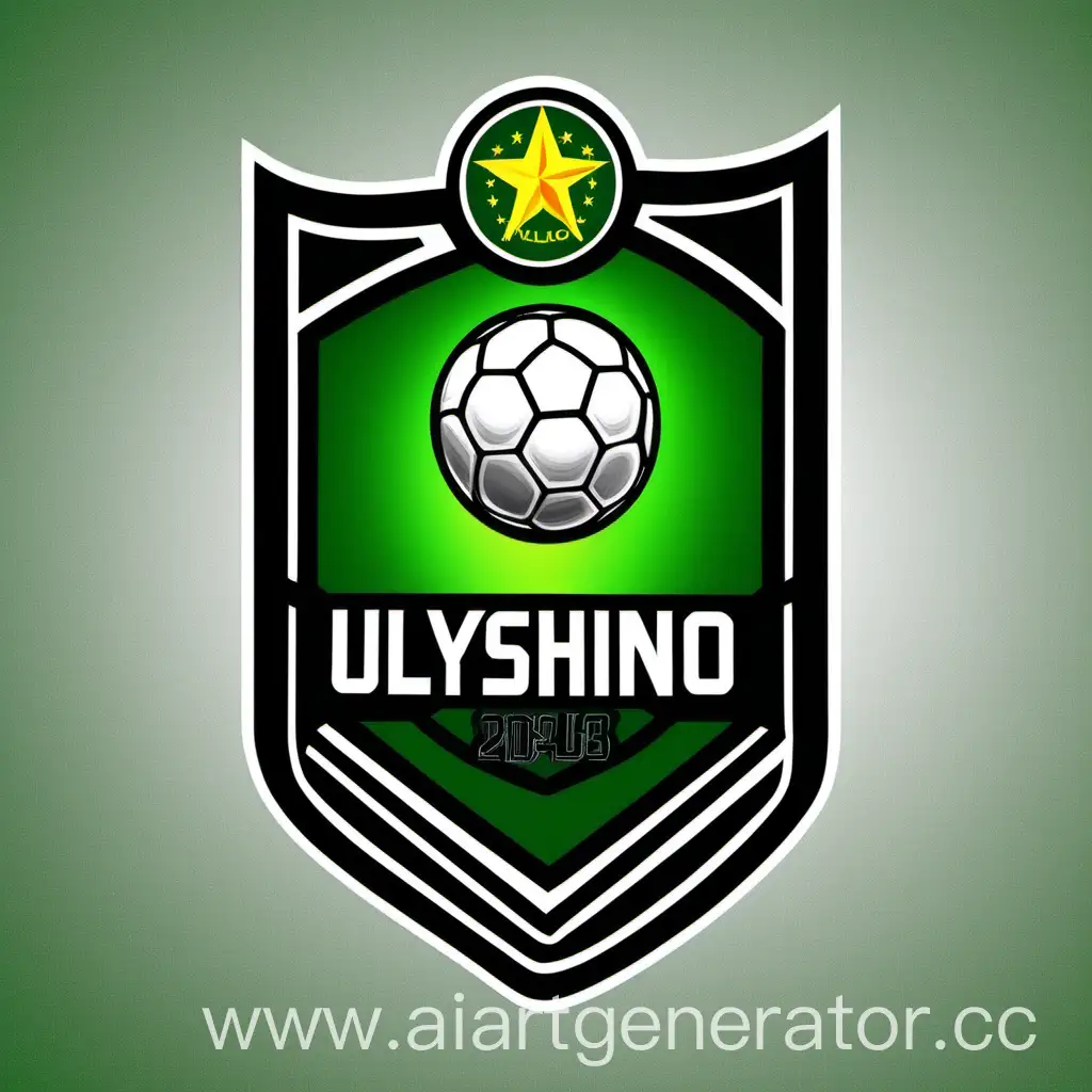 Сделать эмблему футбольного клуба под названием Ульяшино, на эмблеме должно быть  банка lit energy ,эмблема должна сочетаться на зеленой форме и ярких цветах, любят энергетик Lit energy  и футбольный клуб 2drots  и на эмблеме упоминается дата 2023