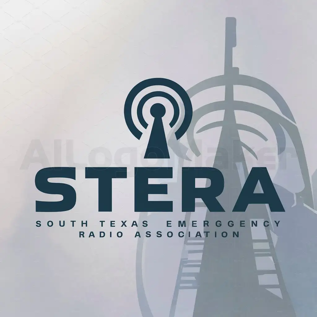 a logo design,with the text "STERA", main symbol:South Texas Emergency Radio Association,Moderate,clear background