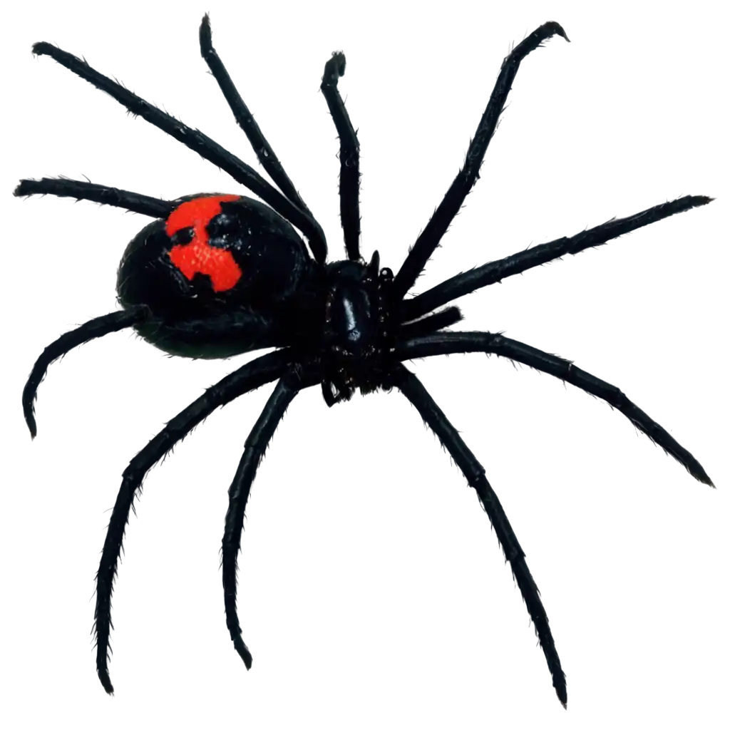 Scary-Black-Widow-Spider-PNG-Image-Creepy-Arachnid-Illustration