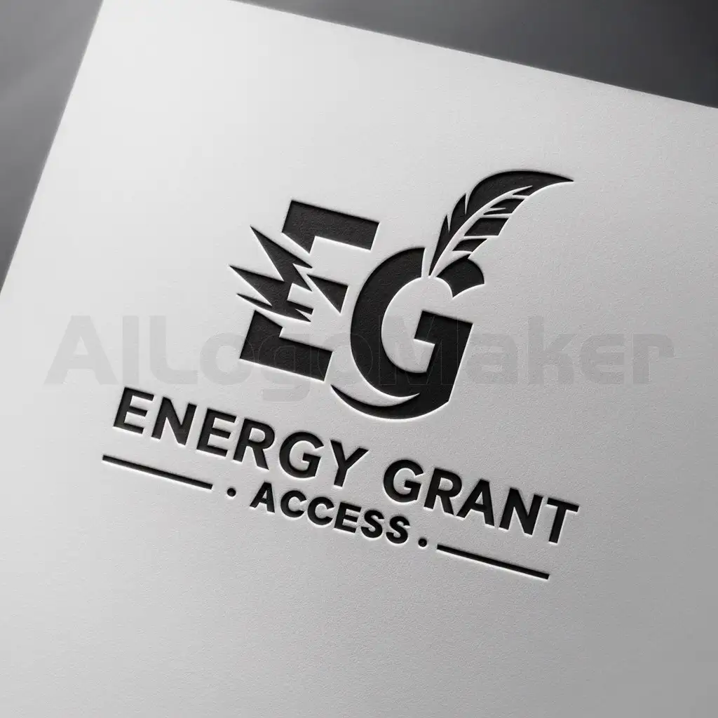 a logo design,with the text "ENERGY GRANT ACCESS", main symbol: Initial Letter "e" represents energy, letter "G" represents Grant, letter e & g as requests Access.

(The input is already in English, so the translation is exactly the same as the input.),Moderate,be used in 0 industry,clear background